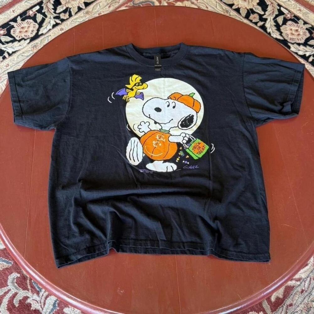 Black Snoopy Halloween Cotton T Shirt